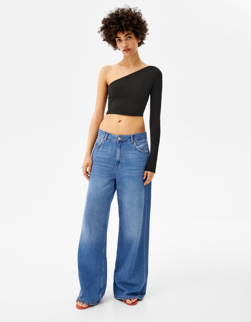 Bershka - Μπλούζα ασύμμετρη