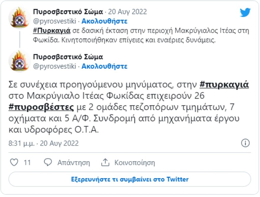 Φωτιά Ιτέα