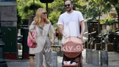 Στιγμές ευτυχίας για τη Μαρία Ηλιάκη & το Στέλιο Μανουσάκη - Βάφτισαν τη μοναχοκόρη της