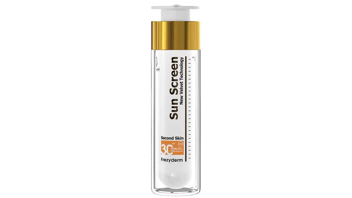 Αντηλιακή κρέμα με χρώμα, Sun Screen, Color Velvet Technology, Color Second Skin SPF30, Frezyderm (στα Φαρμακεία)
