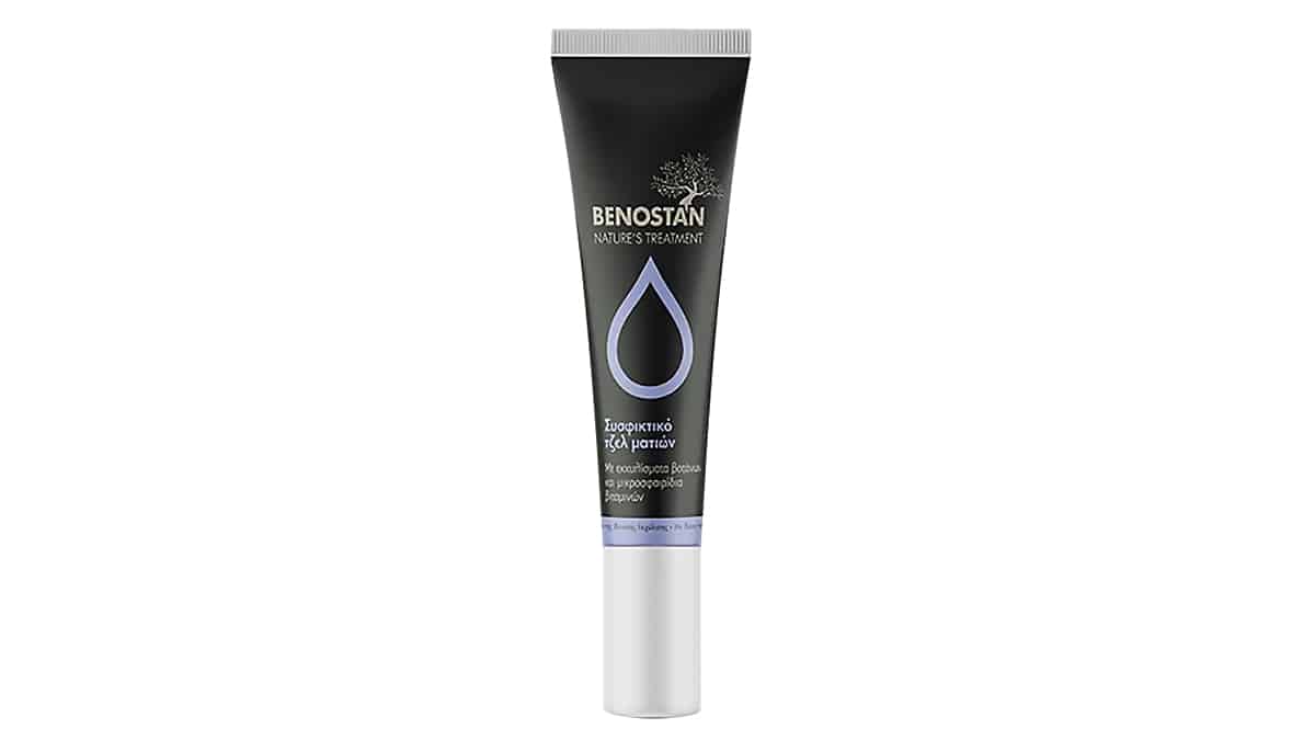 Συσφικτικό τζελ µατιών, Nature’s Treatment, Benostan, €15 (στα Φαρµακεία)