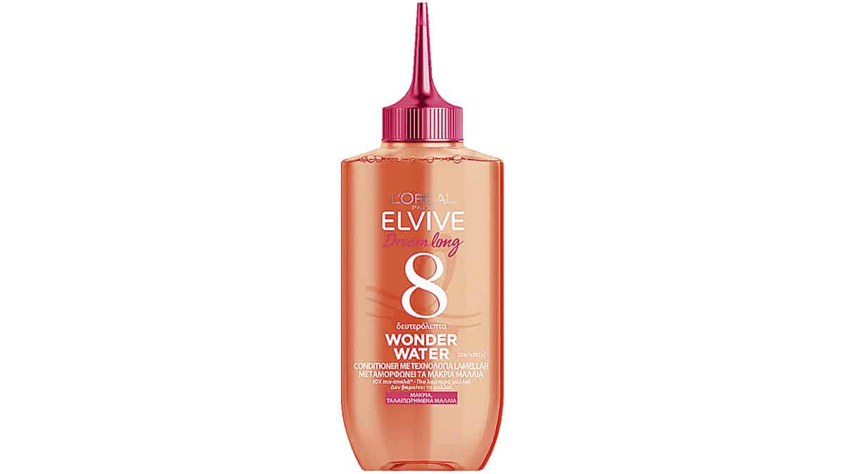 Conditioner με τεχνολογία Lamellar που μεταμορφώνει τα μακριά μαλλιά, Elvive, Dream Long, 8 Δευτερόλεπτα, L’Oreal Paris, €11,60