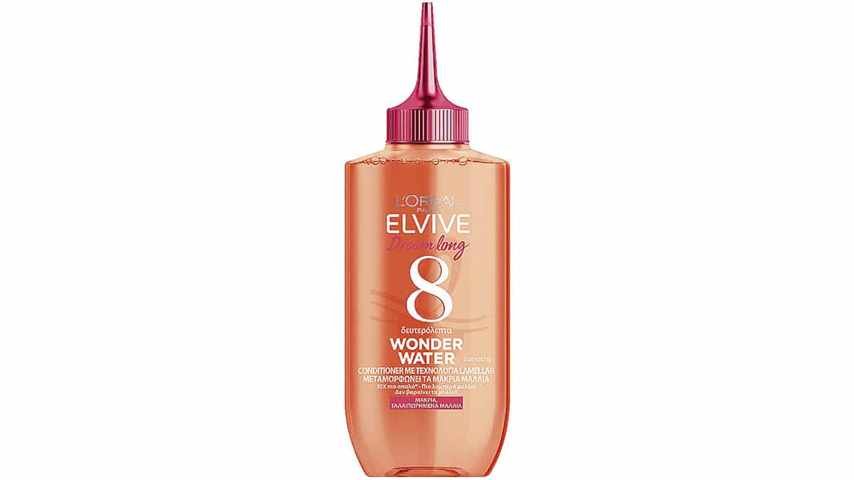 Conditioner με τεχνολογία Lamellar που μεταμορφώνει τα μαλλιά, Elvive, Dream Long, 8 δευτερόλεπτα, Wonder Water, L'Oréal Paris, €11
