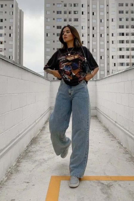 Jeans με T-shirt