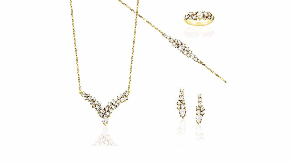 Δαχτυλιδι και σκουλαρίκια Κ14 με ζιργκόν, Al'oro Jewellery - www.aloro.gr