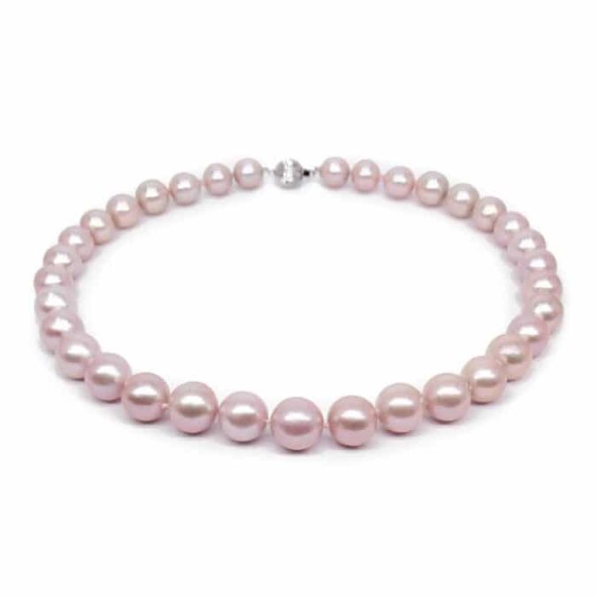 Pearl choker με Edison Μαργαριτάρια σε φυσικά ροζ χρώματα και κούμπωμα14Κ , Pearls Center, pearlscenter.gr