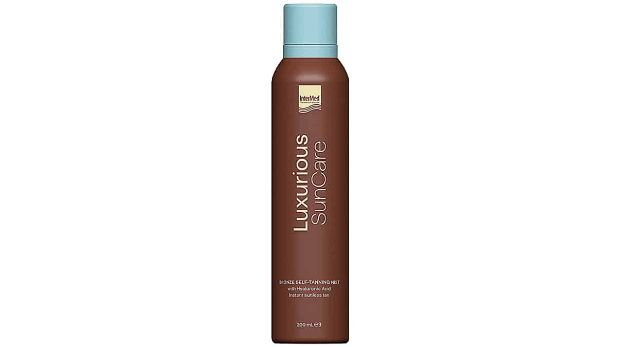 Ενυδατικό self-tanning mist για φυσικό μαύρισμα χωρίς ήλιο, Luxurious SunCare, Bronze Self-Tanning Mist, InterMed (στα Φαρμακεία από την InterMed)