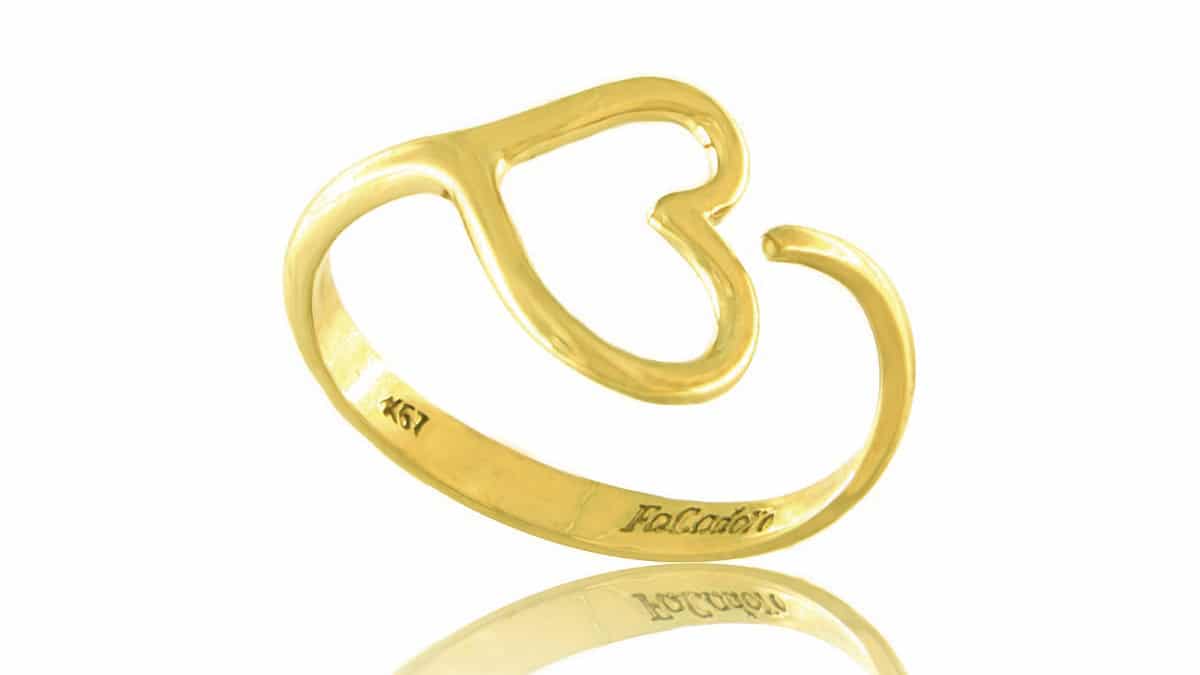 Δαχτυλίδι από χρυσό Κ14, FaCad'oro, facadoro, facadoro.com