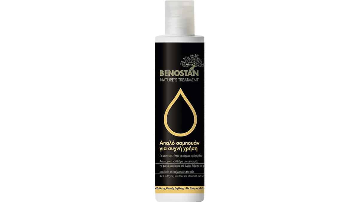 Απαλό σαμπουάν για συχνή χρήση, Nature's Treatment, Benostan, €8,20 (στα Φαρμακεία)