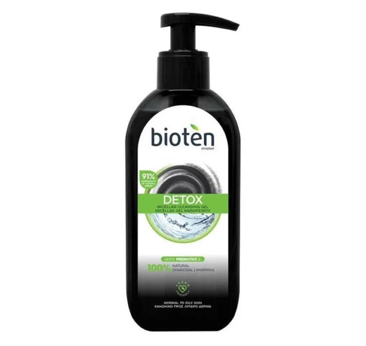 Tζελ καθαρισμού για λιπαρές επιδερμίδες, Cleansing Gel Detox Charcoal, Bioten, €6,12