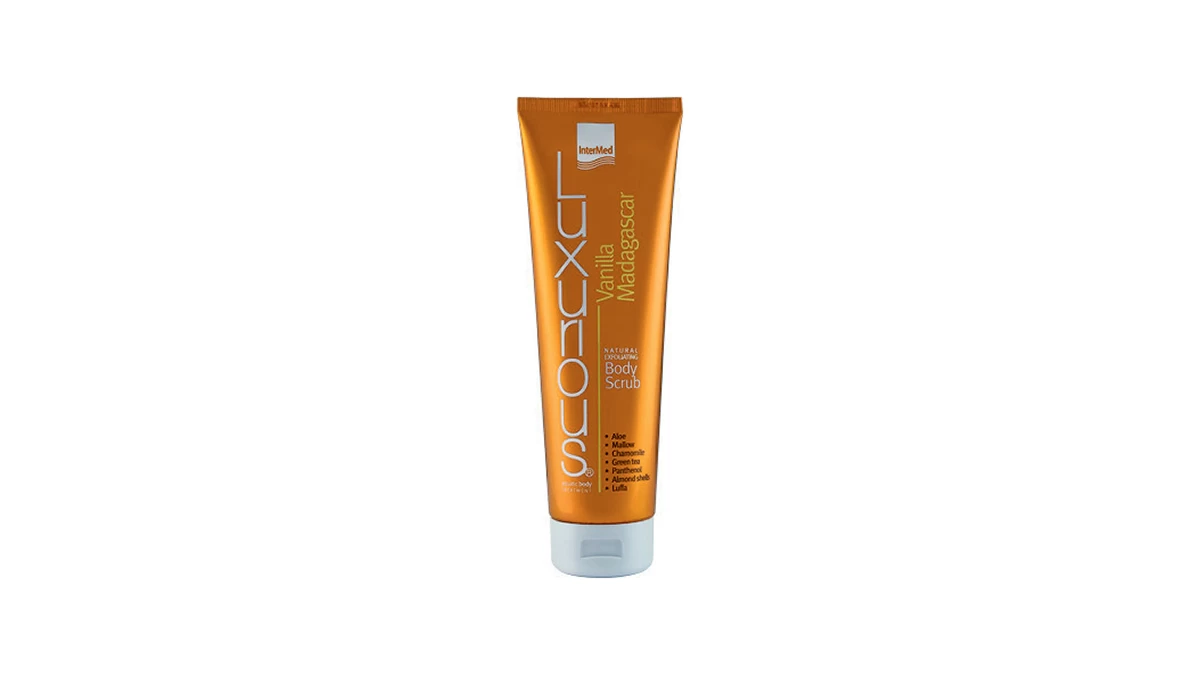 Απολεπιστικό σώματος, Luxurious, Vanilla Madagascar, Natural Exfoliating Body Scrub, InterMed (στα φαρμακεία και σε επιλεγμένα καταστήματα λιανικής από την InterMed)