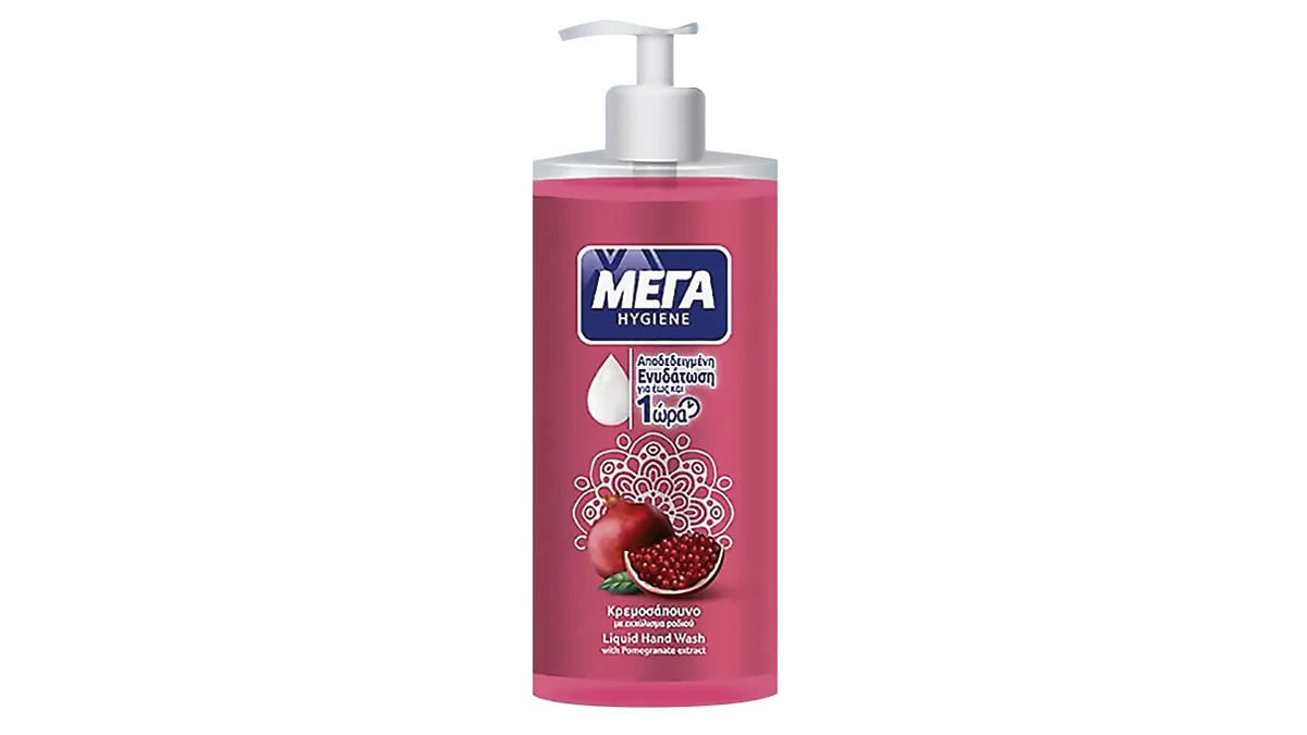 Κρεμοσάπουνο με εκχύλισμα ροδιού, Liquid Hand Wash, ΜΕΓΑ Hygiene