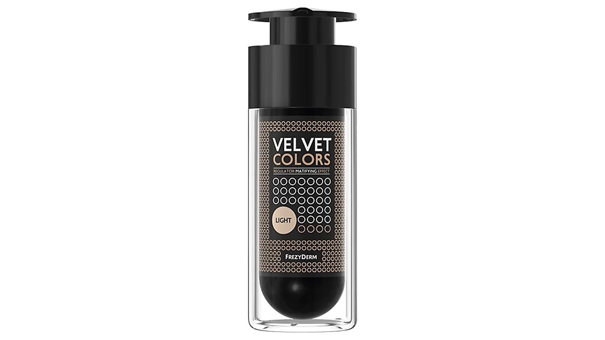 Υγρό ματ makeup, Velvet Colors Light, Frezyderm, €28,12 (στα Φαρμακεία)