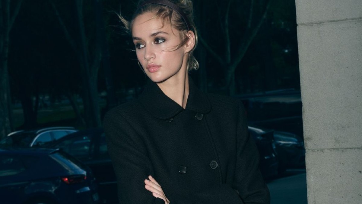 Zara παλτό μαύρο