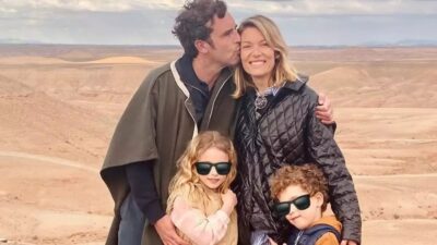 Η Βίκυ Καγιά και ο Ηλίας Κρασσάς με τα παιδιά τους