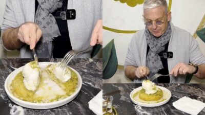 Ο Τάσος Δούσης τρώει κιουνεφέ