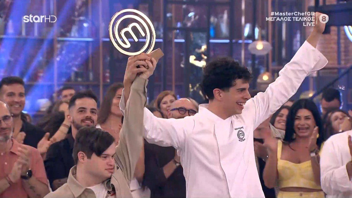 Στιγμή με τον Νέστορα από τον τελικό του masterchef