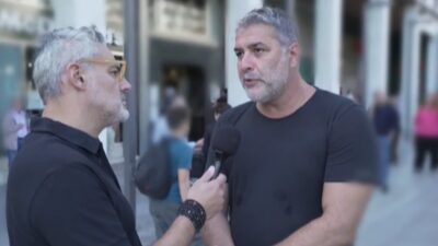 Ο Βασίλης Μπισμπίκης και ο Νίκος Συρίγος
